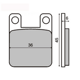Pastiglie Freno RMS Organiche Derbi Senda Posteriore per APRILIA RX - SX 50 2011 - 2013